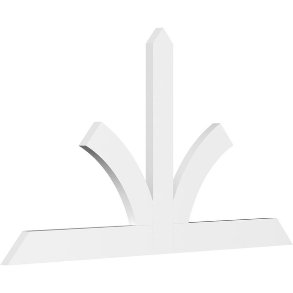 Ekena Millwork Richland Architectural Grade PVC Gable Bracket, 84"W x 45 1/2"H x 2"D x 6"F, 13/12 Pitch GBP084X46X0206RIC00 - main